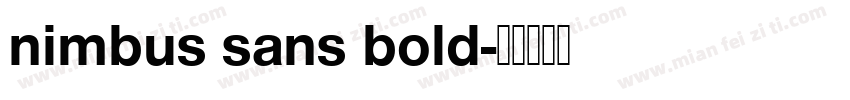 nimbus sans bold字体转换